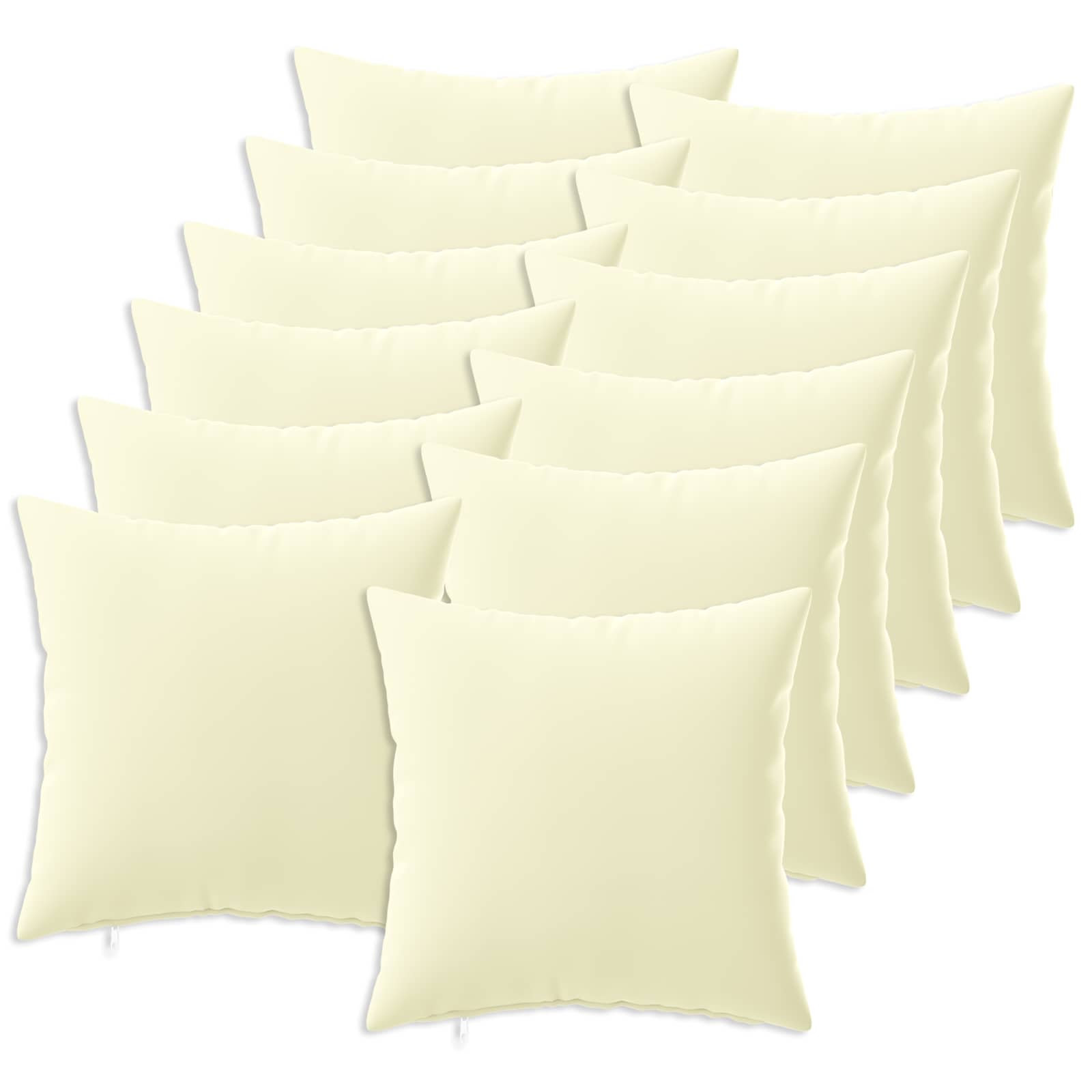 vidaXL Poszewka na poduszkę 12 pcs HEERLEN kremowy 40 x 40 cm