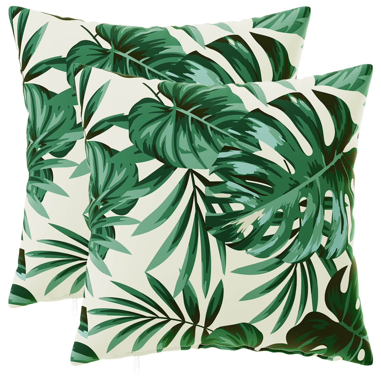 vidaXL Poszewka na poduszkę 2 pcs HEERLEN motyw liści 40 x 40 cm