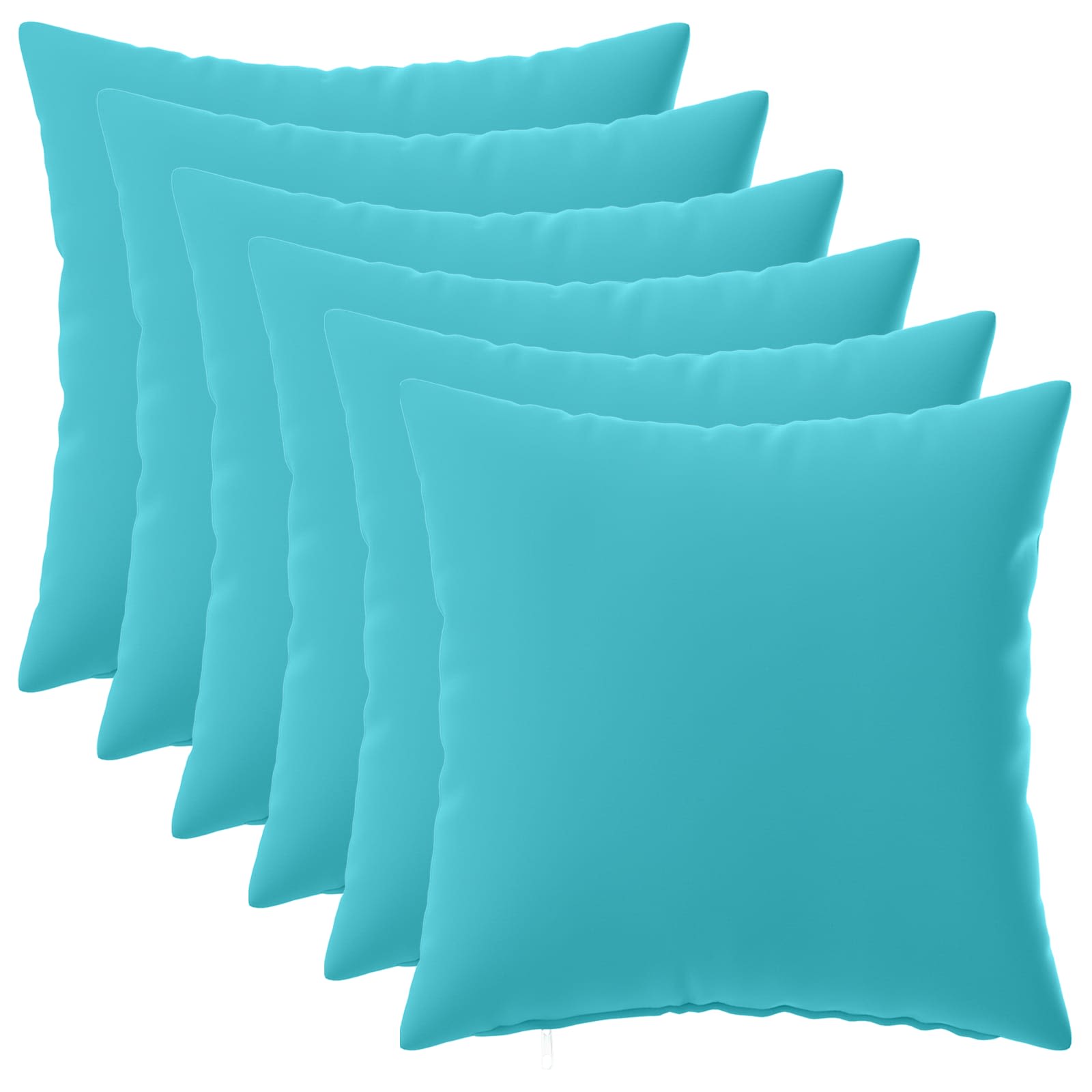 vidaXL Poszewka na poduszkę 6 pcs HEERLEN Turkusowy 40 x 40 cm