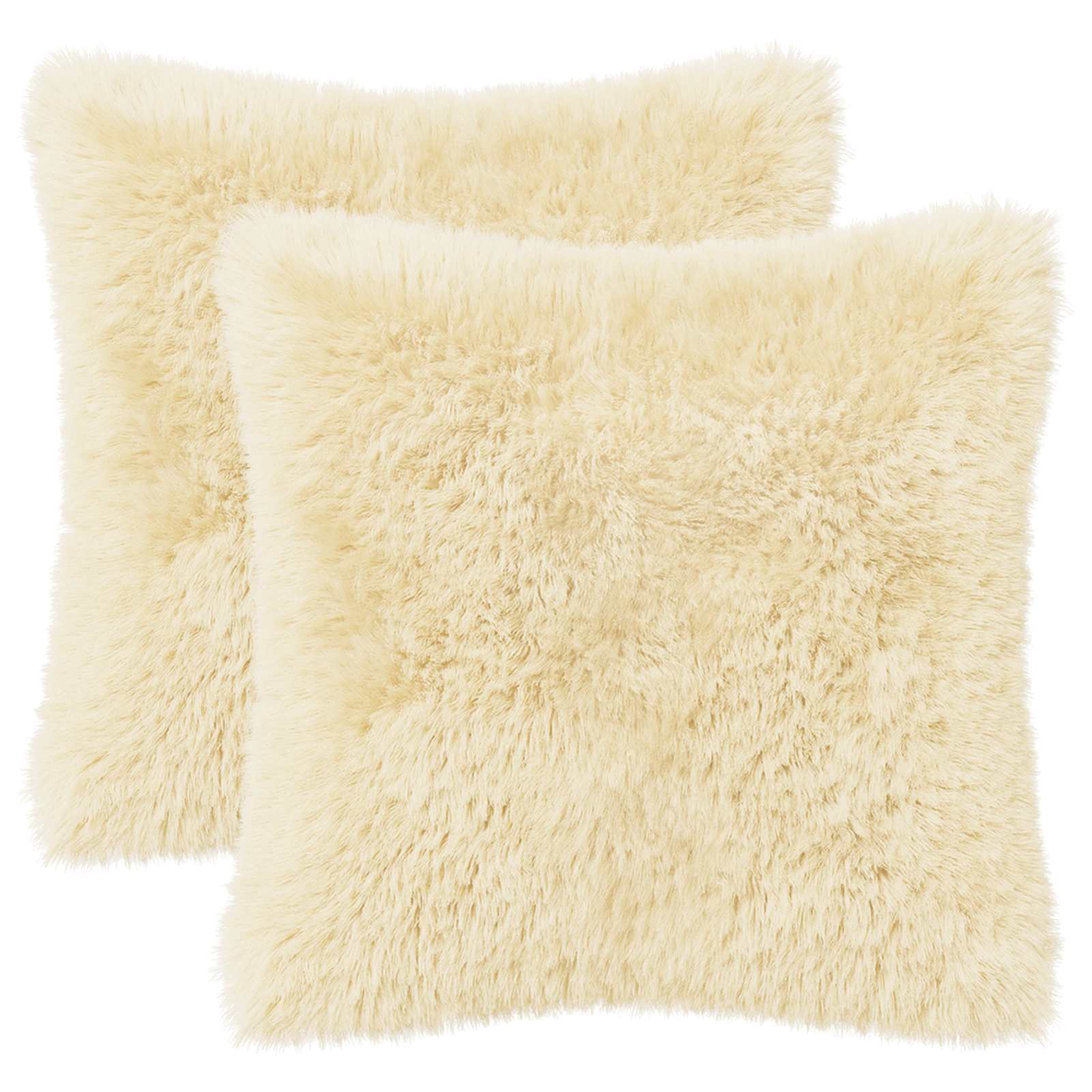 vidaXL Poszewka na poduszkę 2 pcs HEERLEN kremowy 40 x 40 cm Fleece PV