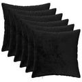 vidaXL Poszewka na poduszkę 6 pcs HEERLEN Czarny 40 x 40 cm Flanela