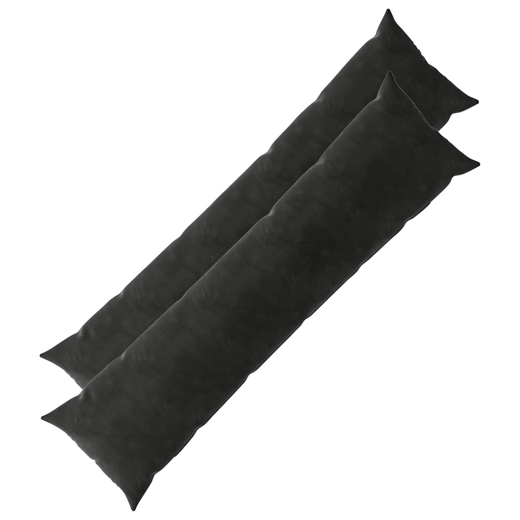 vidaXL Poszewka na poduszkę 2 pcs HEERLEN Czarny 40 x 145 cm Welur