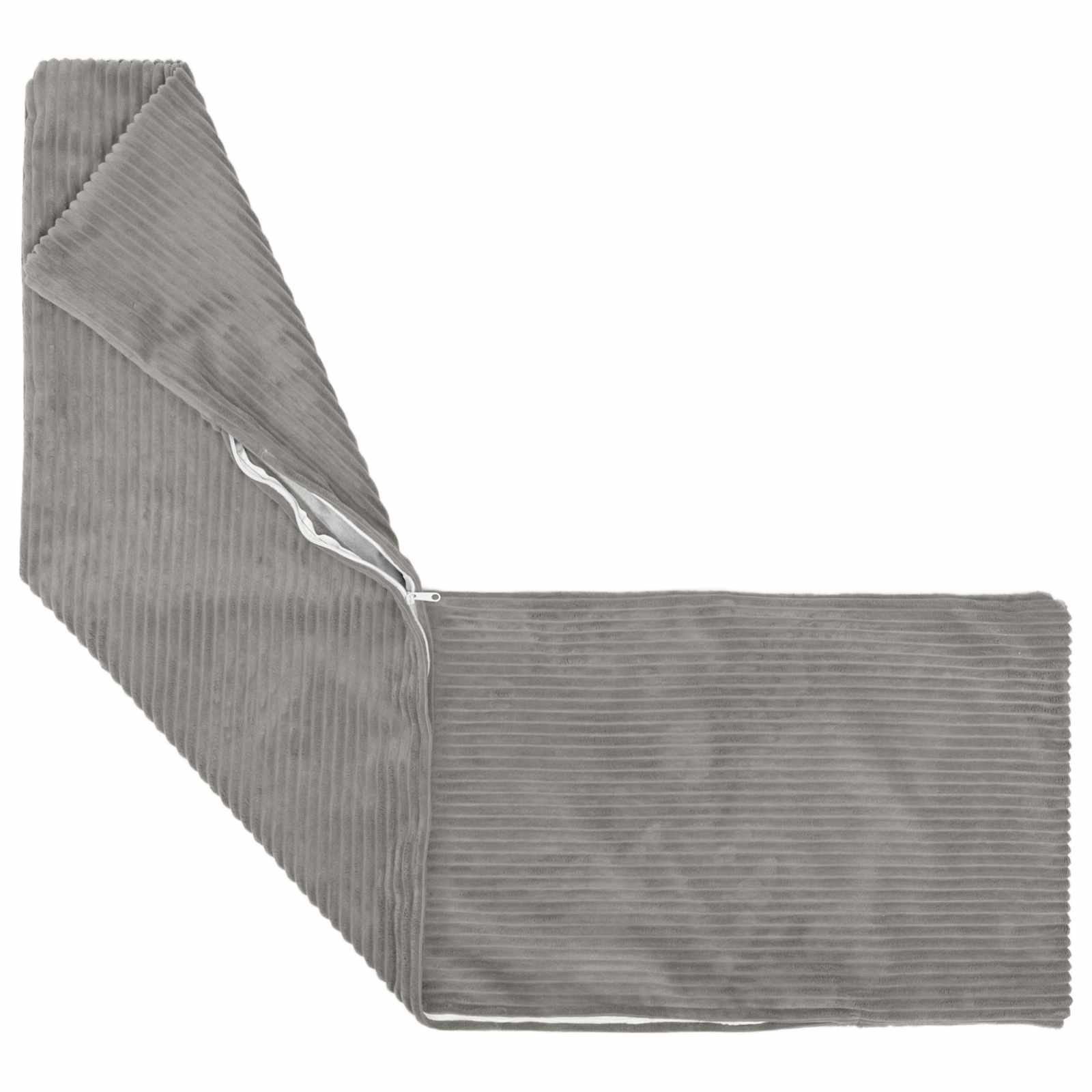 vidaXL Poszewka na poduszkę HEERLEN jasnoszary 40 x 145 cm sztruks