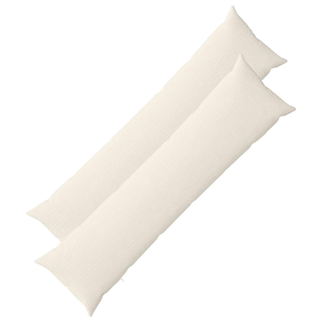 vidaXL Poszewka na poduszkę 2 pcs HEERLEN kremowy 40 x 145 cm sztruks