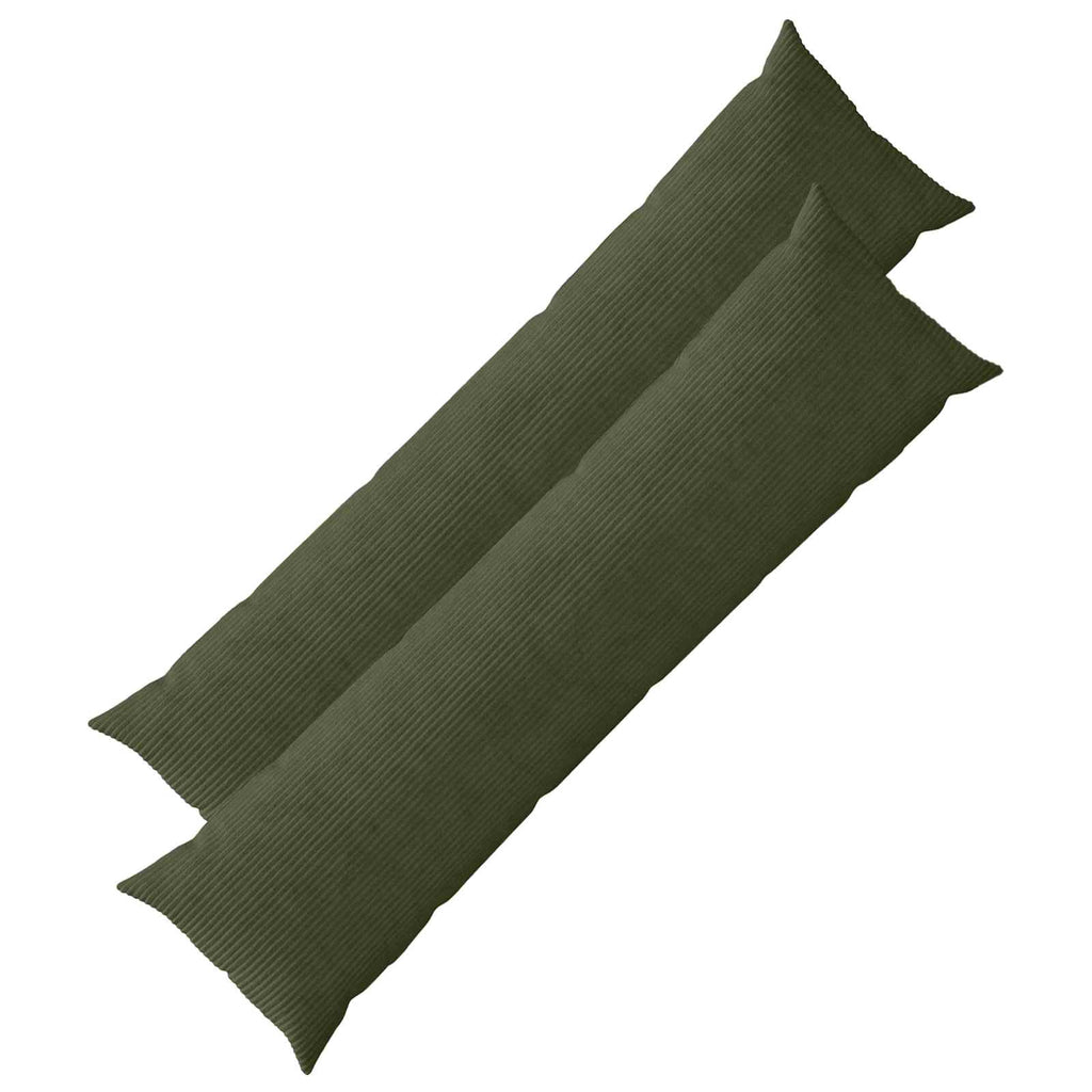 vidaXL Poszewka na poduszkę 2 pcs HEERLEN zielony 40 x 145 cm sztruks