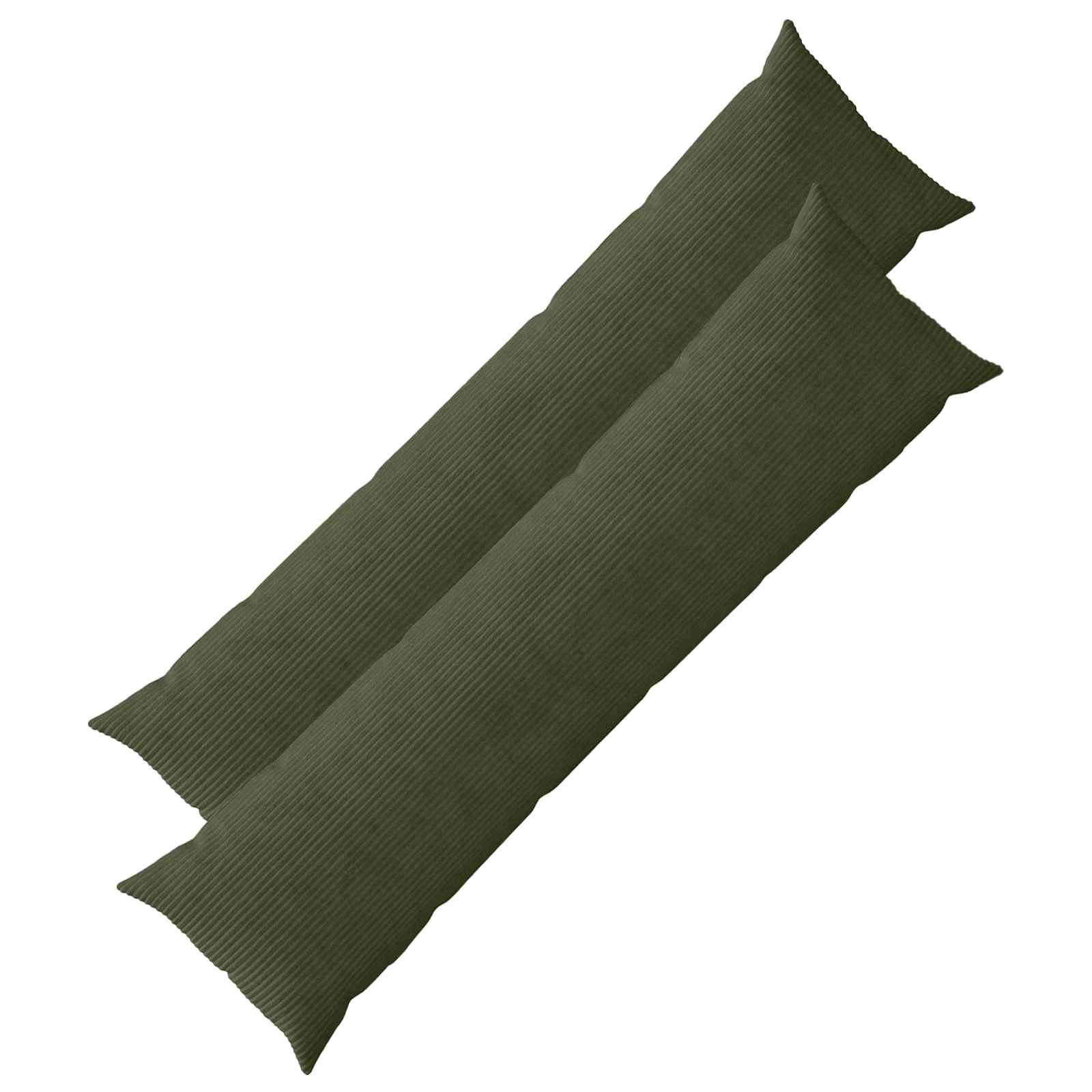vidaXL Poszewka na poduszkę 2 pcs HEERLEN zielony 40 x 145 cm sztruks