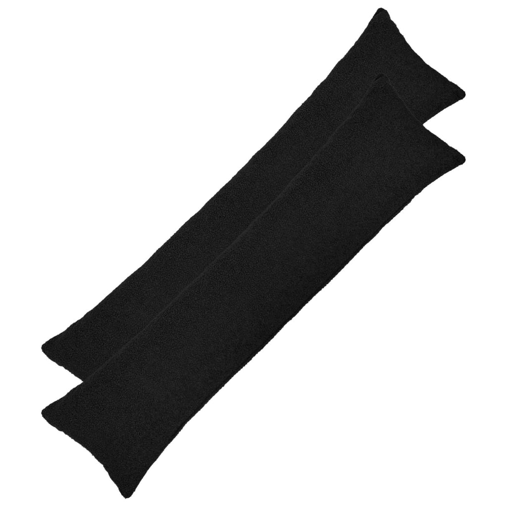 vidaXL Poszewka na poduszkę 2 pcs HEERLEN Czarny 40 x 145 cm Bouclé