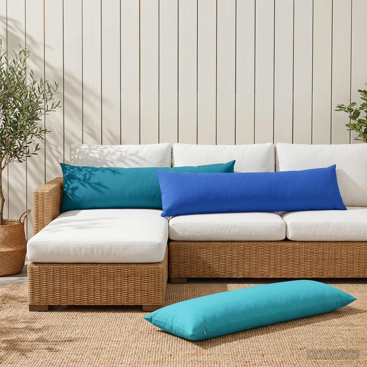 vidaXL Poduszka HEERLEN Niebieski królewski 40 x 145 cm Poliester
