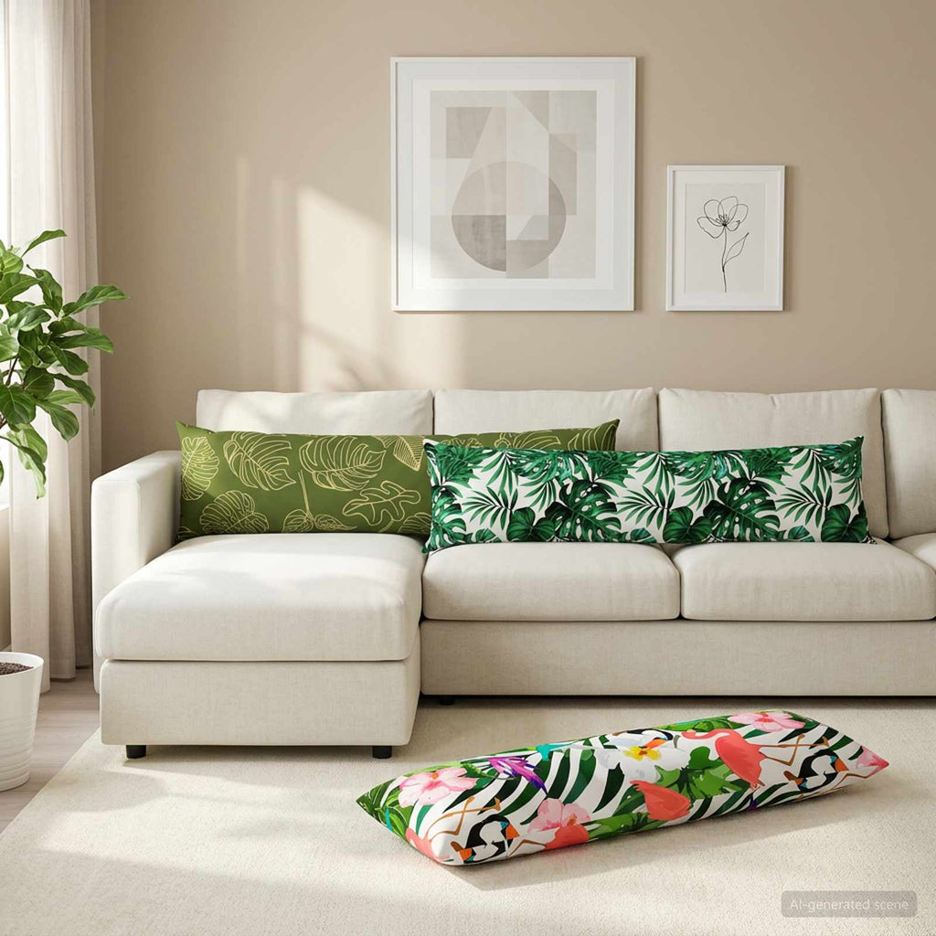 vidaXL Poduszka z poduszką HEERLEN Wielokolorowe 40 x 145 cm Poliester