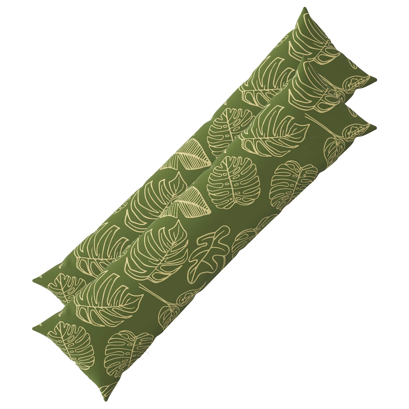 vidaXL Poszewka na poduszkę 2 pcs HEERLEN Wzór liścia 40 x 145 cm