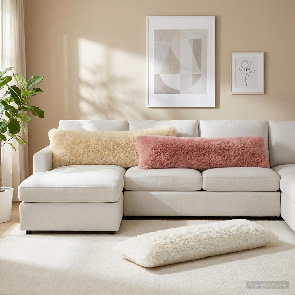 vidaXL Poszewka na poduszkę HEERLEN różowy 40 x 145 cm Fleece PV