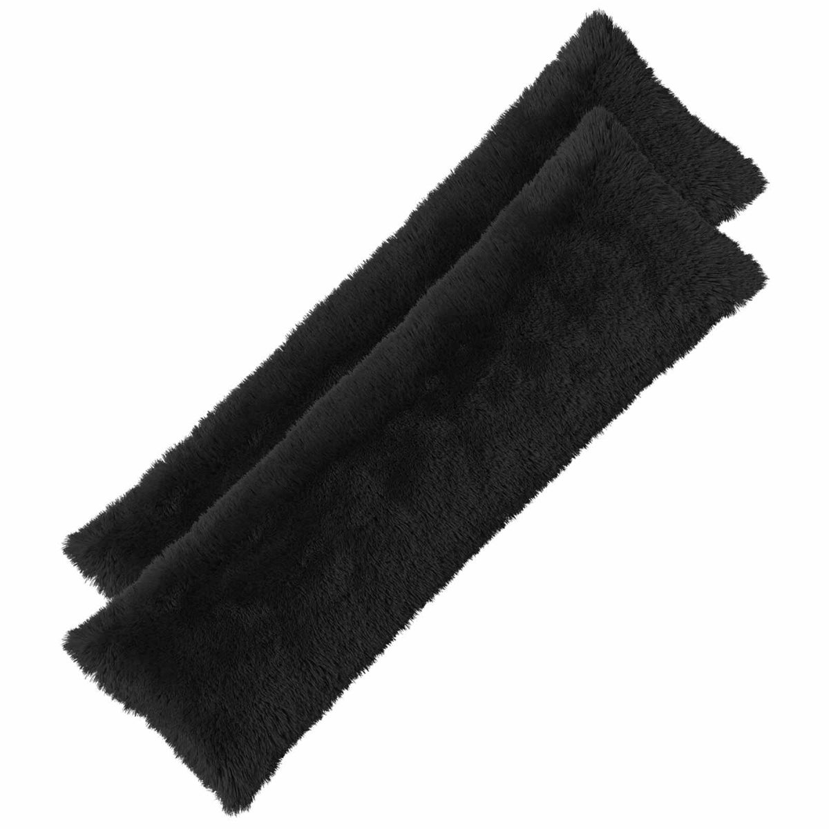 vidaXL Poszewka na poduszkę 2 pcs HEERLEN Czarny 40 x 145 cm Fleece PV