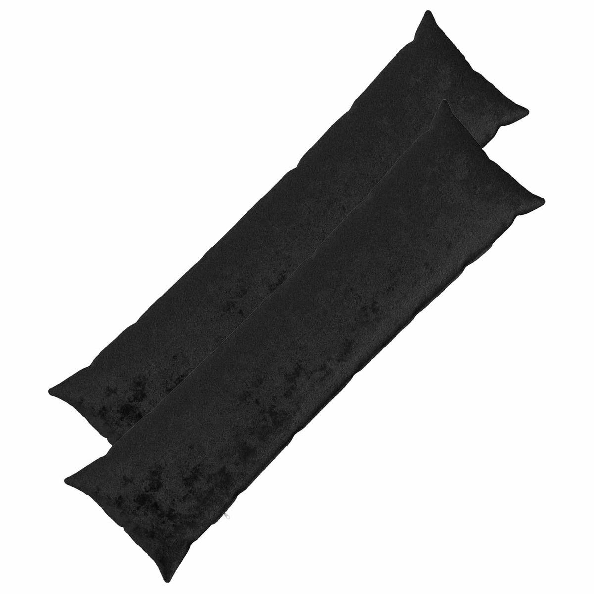 vidaXL Poszewka na poduszkę 2 pcs HEERLEN Czarny 40 x 145 cm Flanela