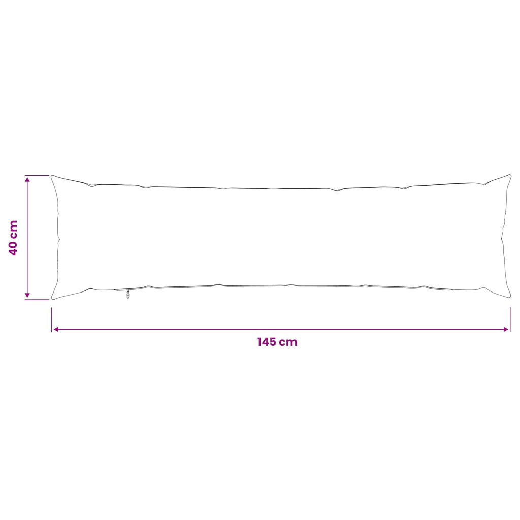 vidaXL Poszewka na poduszkę 2 pcs HEERLEN Czarny 40 x 145 cm Flanela