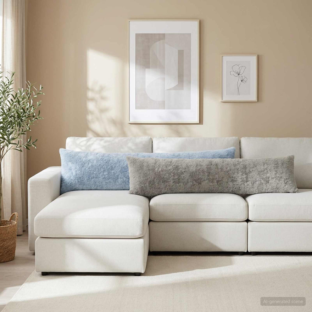 vidaXL Poszewka na poduszkę HEERLEN jasnoszary 40 x 145 cm