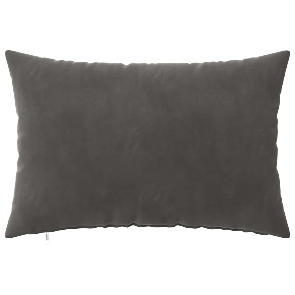 vidaXL Poszewka na poduszkę 2 pcs HEERLEN ciemnoszary 40 x 60 cm Welur