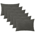 vidaXL Poszewka na poduszkę 6 pcs HEERLEN ciemnoszary 40 x 60 cm Welur