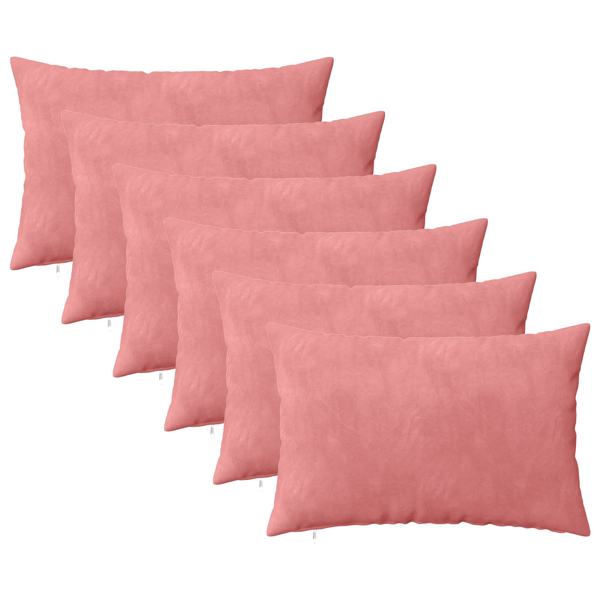 vidaXL Poszewka na poduszkę 6 pcs HEERLEN różowy 40 x 60 cm Welur