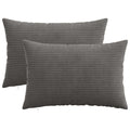 vidaXL Poszewka na poduszkę 2 pcs HEERLEN ciemnoszary 40 x 60 cm