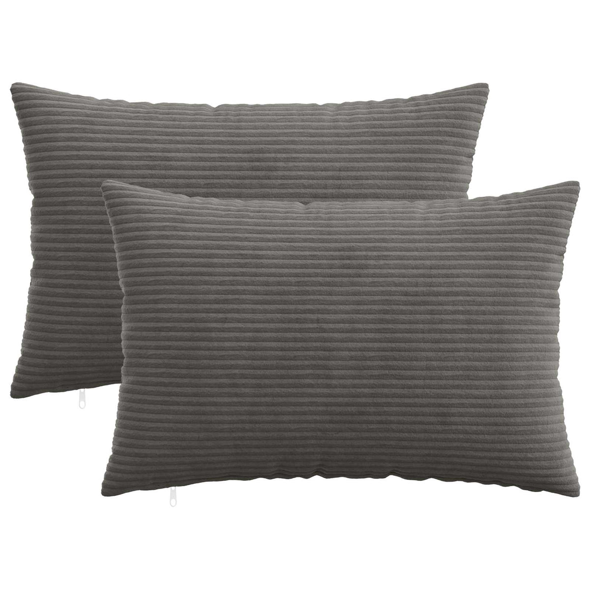 vidaXL Poszewka na poduszkę 2 pcs HEERLEN ciemnoszary 40 x 60 cm