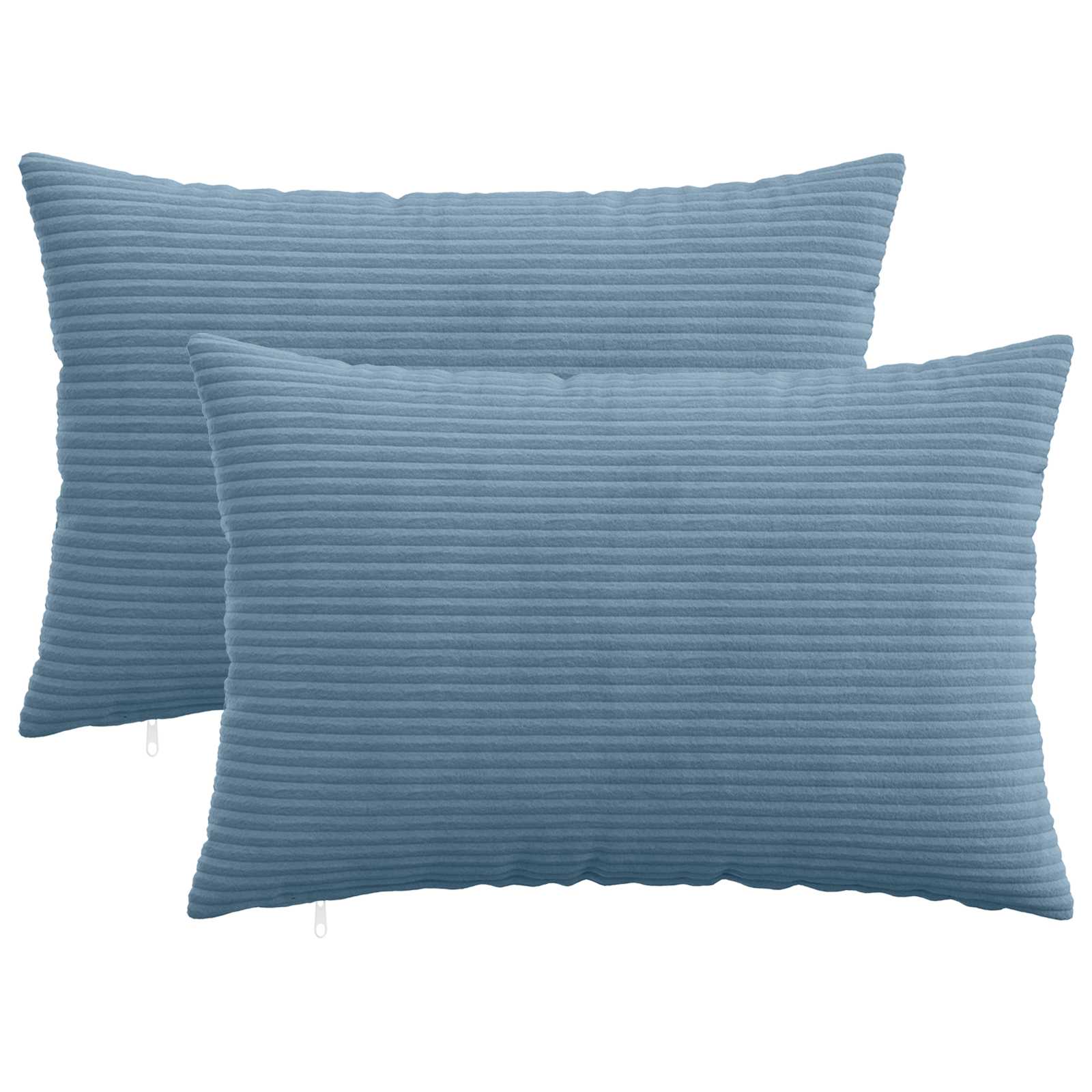vidaXL Poszewka na poduszkę 2 pcs HEERLEN niebieski 40 x 60 cm sztruks