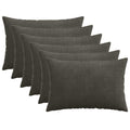 vidaXL Poszewka na poduszkę 6 pcs HEERLEN antracytowy 40 x 60 cm