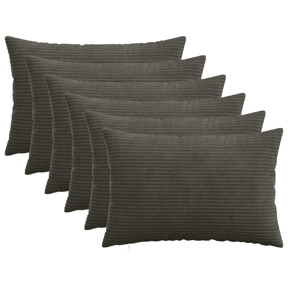 vidaXL Poszewka na poduszkę 6 pcs HEERLEN antracytowy 40 x 60 cm