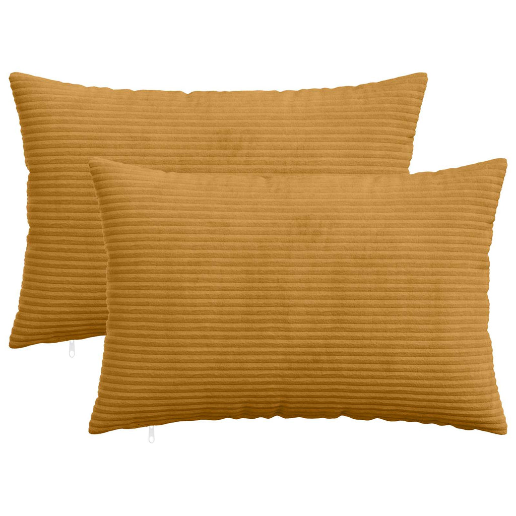 vidaXL Poszewka na poduszkę 2 pcs HEERLEN żółty 40 x 60 cm sztruks