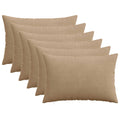 vidaXL Poszewka na poduszkę 6 pcs HEERLEN brązowy 40 x 60 cm sztruks