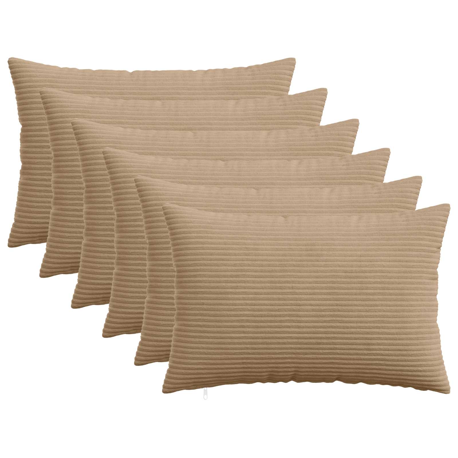 vidaXL Poszewka na poduszkę 6 pcs HEERLEN brązowy 40 x 60 cm sztruks