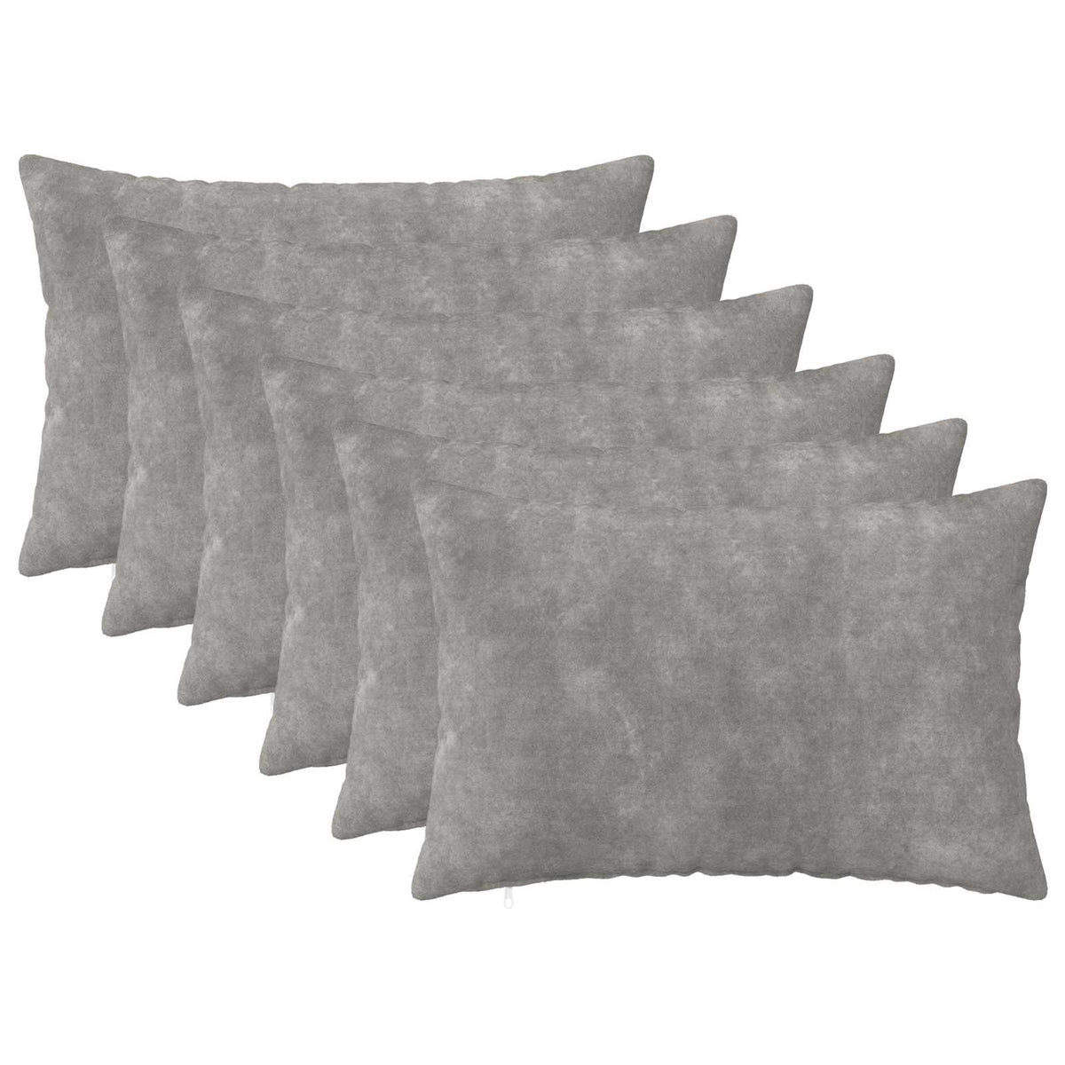 vidaXL Poszewka na poduszkę 6 pcs HEERLEN jasnoszary 40 x 60 cm