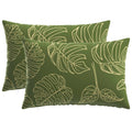 vidaXL Poszewka na poduszkę 2 pcs HEERLEN Wzór liścia 40 x 60 cm
