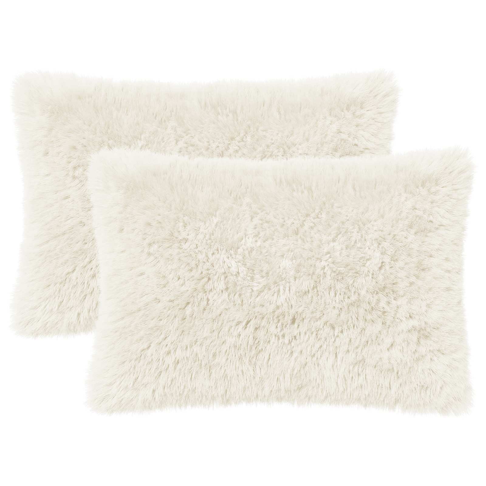vidaXL Poszewka na poduszkę 2 pcs HEERLEN Biały 40 x 60 cm Fleece PV
