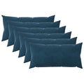 vidaXL Poszewka na poduszkę 6 pcs HEERLEN niebieski 40 x 70 cm Welur