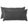 vidaXL Poszewka na poduszkę 2 pcs HEERLEN ciemnoszary 40 x 70 cm Welur