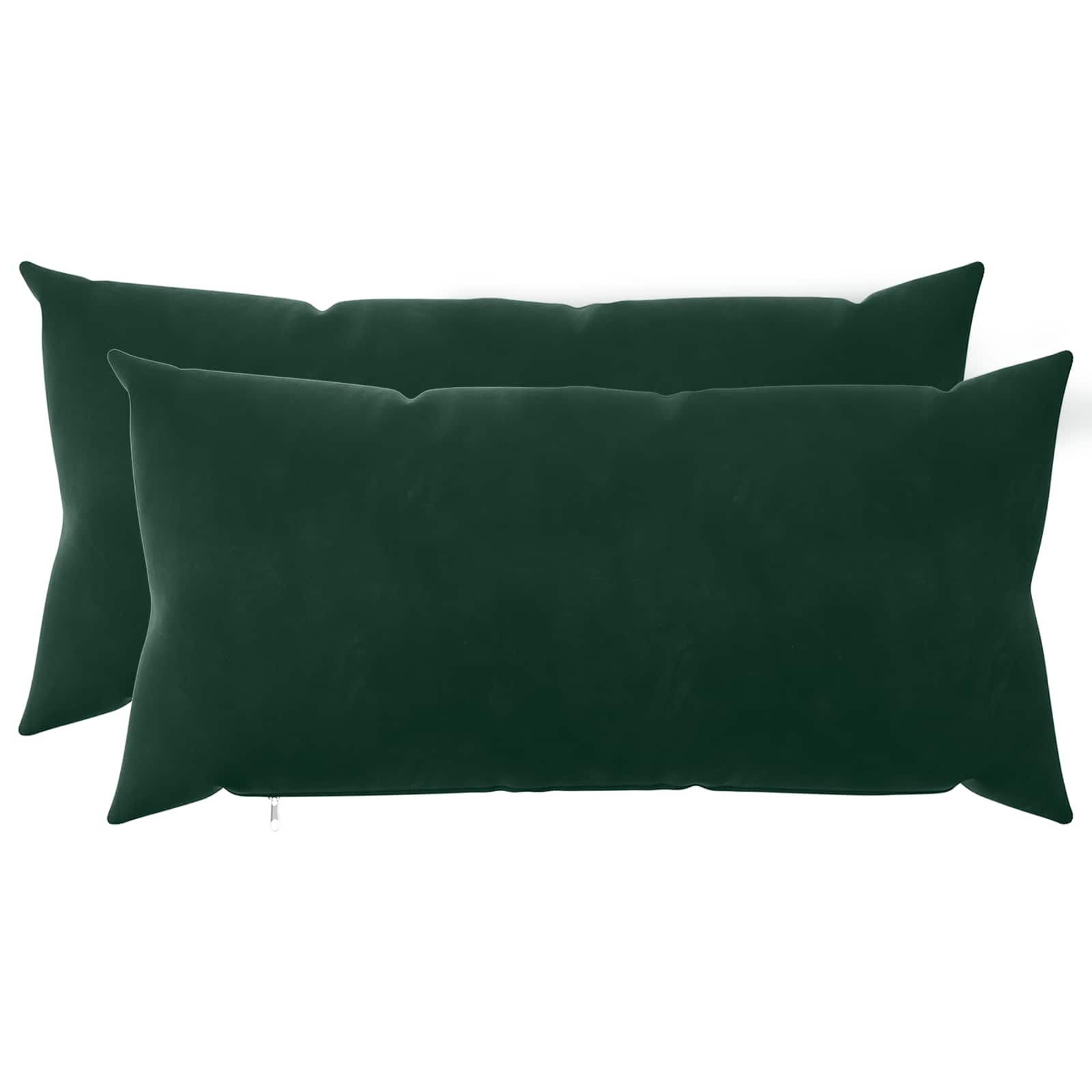 vidaXL Poszewka na poduszkę 2 pcs HEERLEN Ciemnozielony 40 x 70 cm