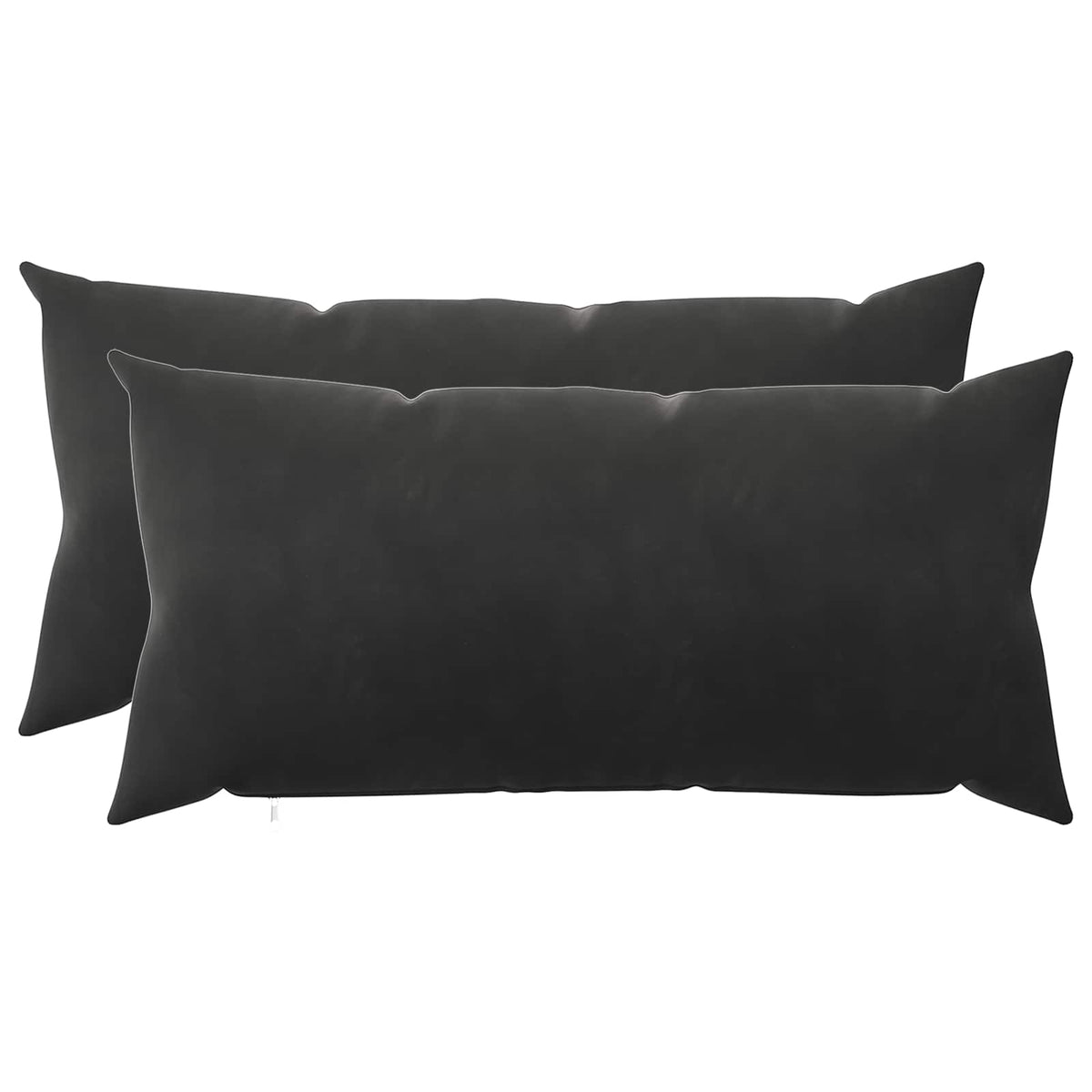 vidaXL Poszewka na poduszkę 2 pcs HEERLEN Czarny 40 x 70 cm Welur