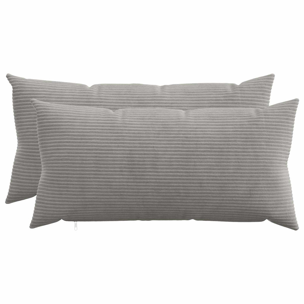 vidaXL Poszewka na poduszkę 2 pcs HEERLEN jasnoszary 40 x 70 cm