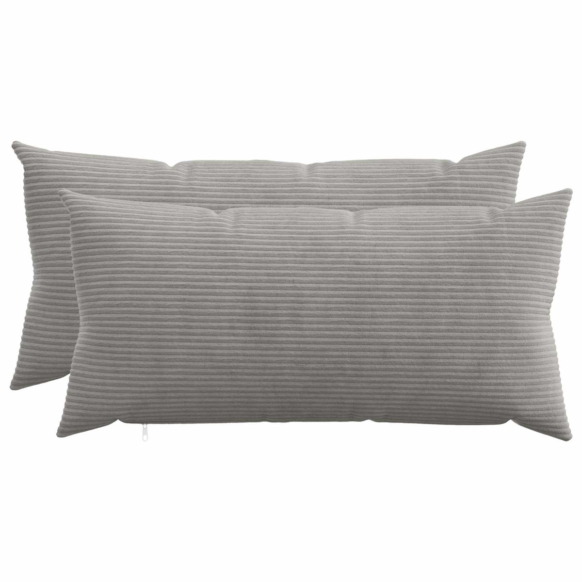 vidaXL Poszewka na poduszkę 2 pcs HEERLEN jasnoszary 40 x 70 cm