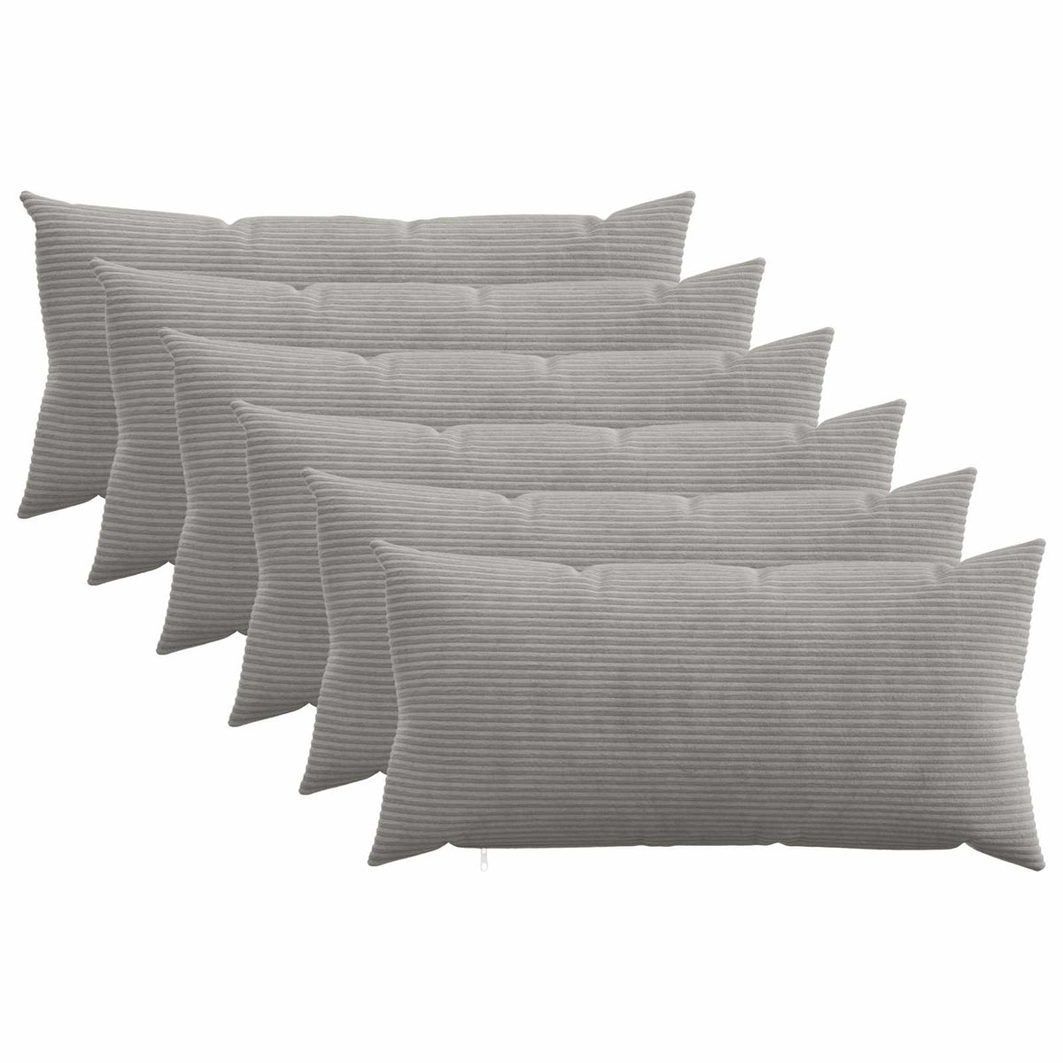 vidaXL Poszewka na poduszkę 6 pcs HEERLEN jasnoszary 40 x 70 cm