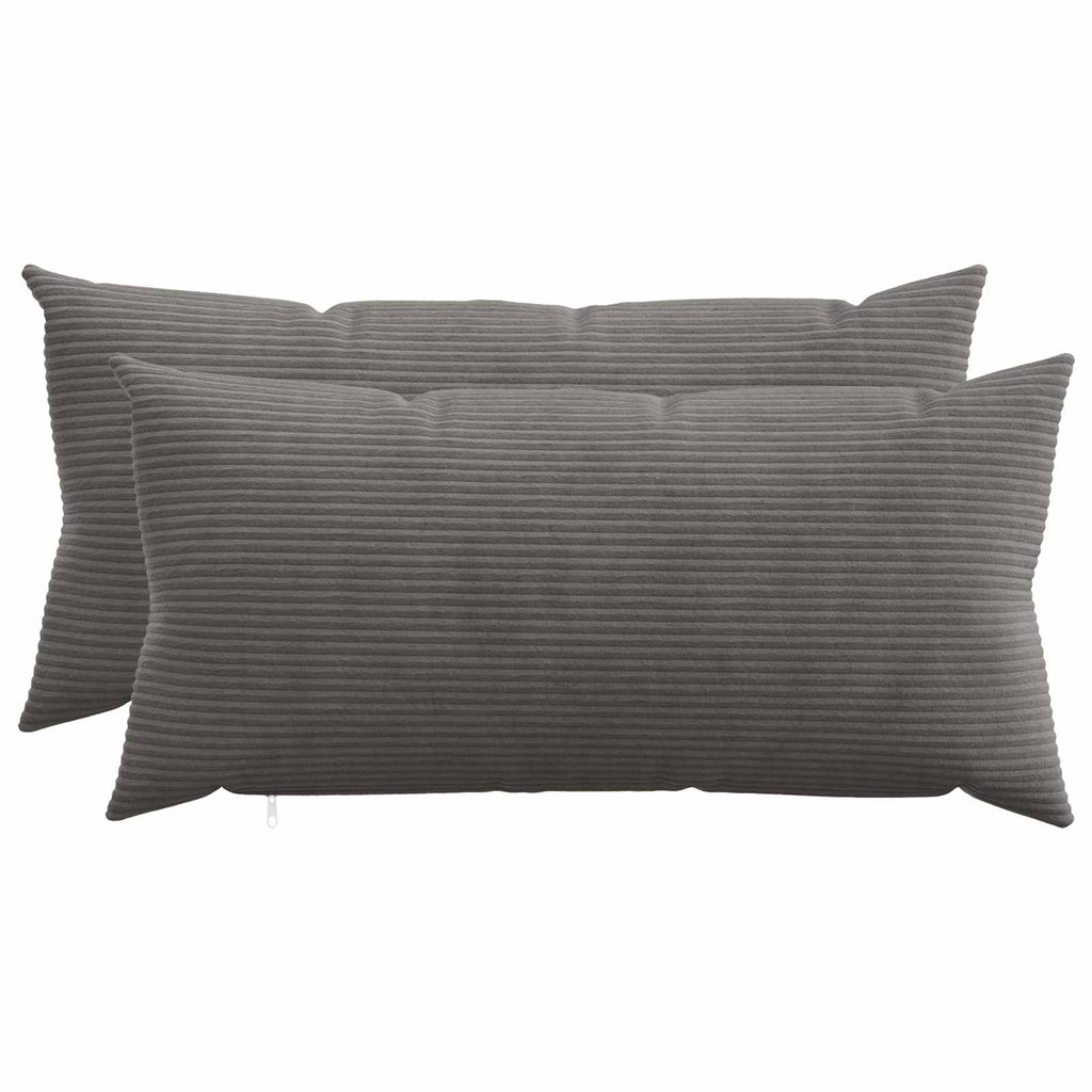 vidaXL Poszewka na poduszkę 2 pcs HEERLEN ciemnoszary 40 x 70 cm