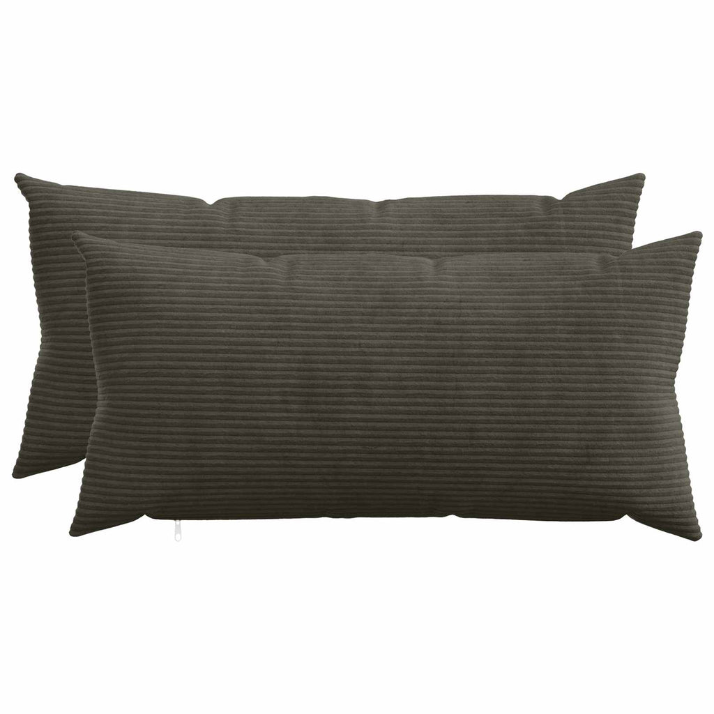 vidaXL Poszewka na poduszkę 2 pcs HEERLEN antracytowy 40 x 70 cm