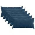 vidaXL Poszewka na poduszkę 6 pcs HEERLEN Granatowy 40 x 70 cm sztruks