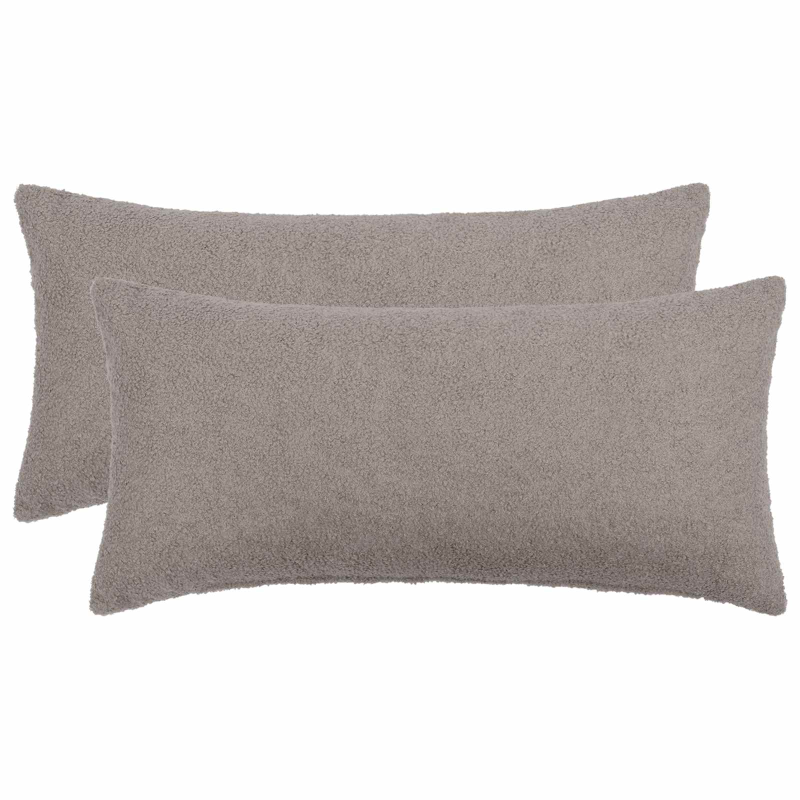 vidaXL Poszewka na poduszkę 2 pcs HEERLEN jasnoszary 40 x 70 cm Bouclé