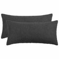 vidaXL Poszewka na poduszkę 2 pcs HEERLEN ciemnoszary 40 x 70 cm