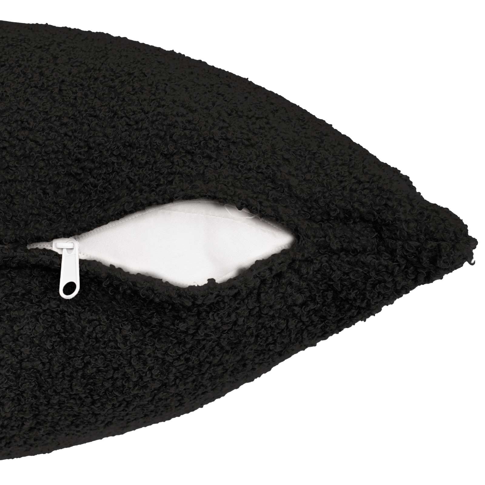 vidaXL Poszewka na poduszkę 2 pcs HEERLEN Czarny 40 x 70 cm Bouclé