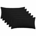 vidaXL Poszewka na poduszkę 6 pcs HEERLEN Czarny 40 x 70 cm Bouclé