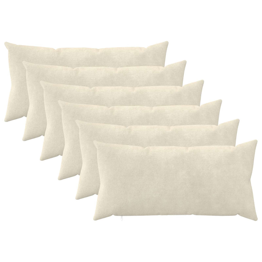 vidaXL Poszewka na poduszkę 6 pcs HEERLEN kremowy 40 x 70 cm