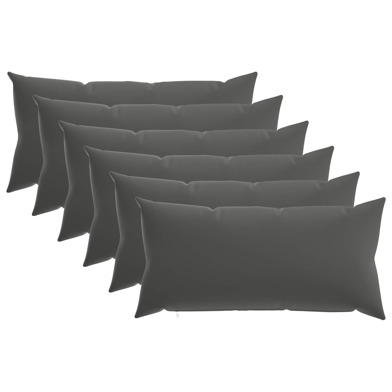 vidaXL Poszewka na poduszkę 6 pcs HEERLEN antracytowy 40 x 70 cm