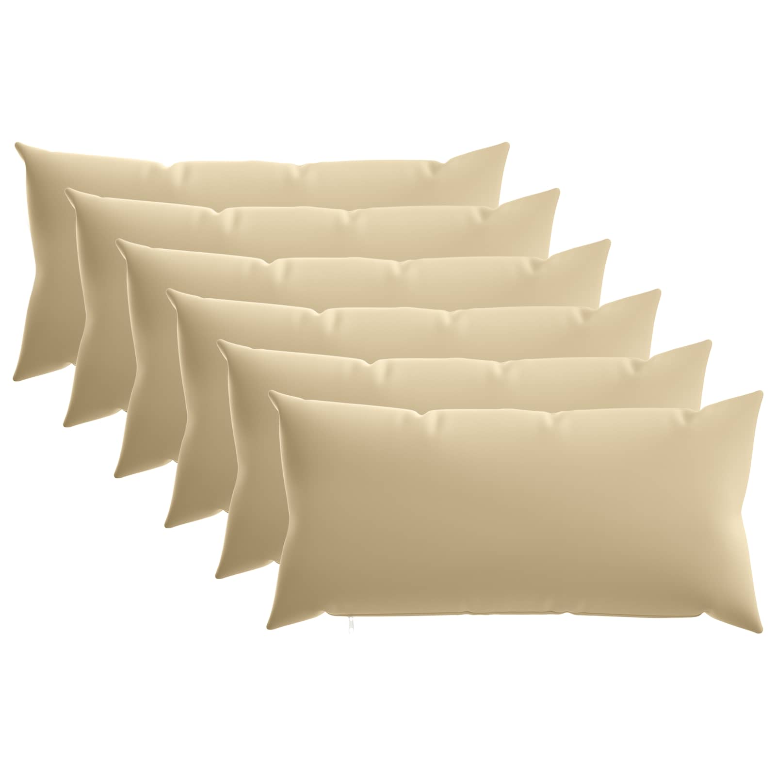 vidaXL Poszewka na poduszkę 6 pcs HEERLEN Beżowy 40 x 70 cm Poliester